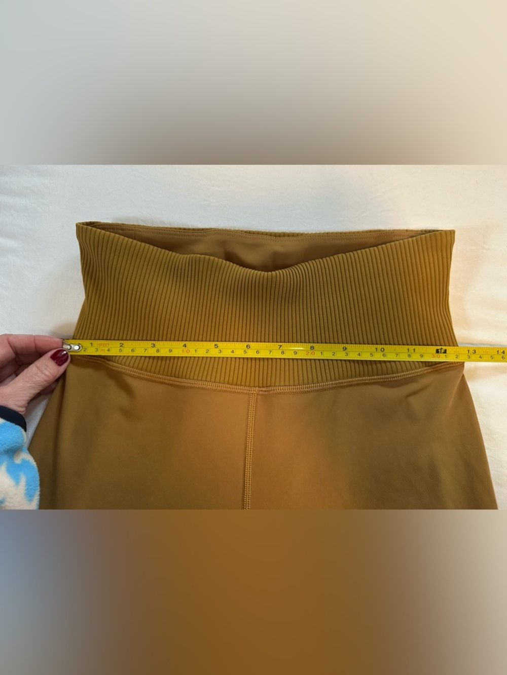 Vuori Ribbed Studio Legging Mustard Yellow Gold Size Medium - Picture 4 of 7